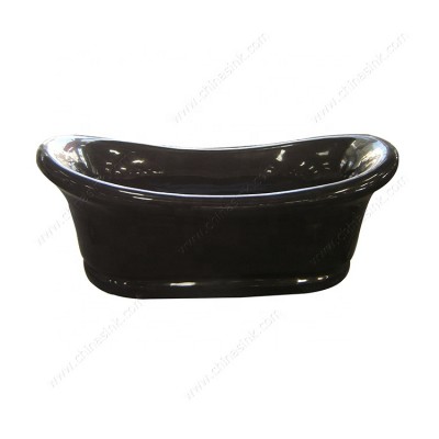 Wholesale Absolute Black Granite Stone Bathtub Freestanding Bath Tub